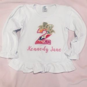 Kennedy size 3T long sleeve ruffle shirt